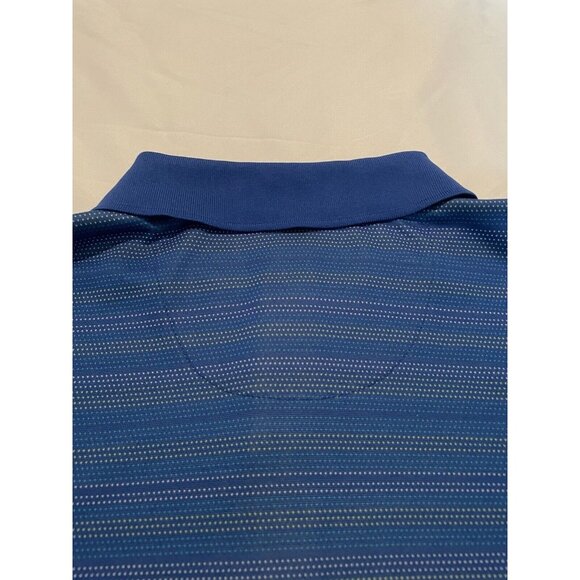 PGA Tour Men's Polo Shirt Short Sleeve Athletic Sportswear Blue Stripe XXL - Picture 9 of 12